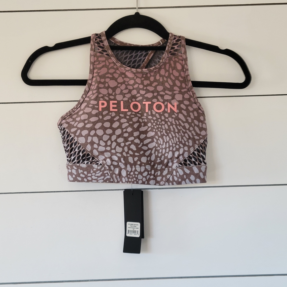 Peloton Pink and Brown Sports Bra